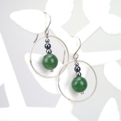 Mini créoles en aventurine