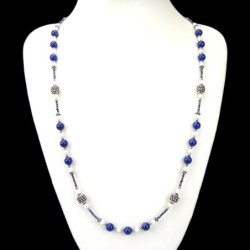 Collier lapis lazuli jaspe et hématite