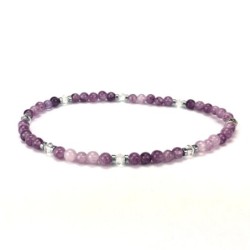 Bracelet fin en agate violette