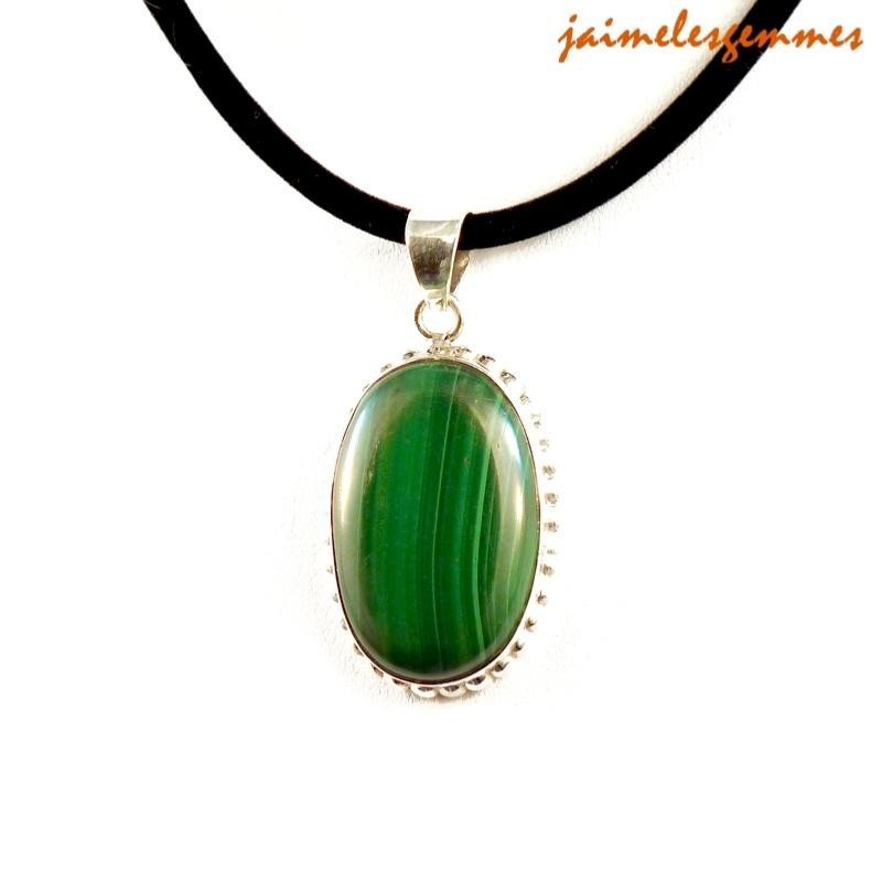 Pendentif en malachite